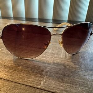 Gold Aviator Sunglasses